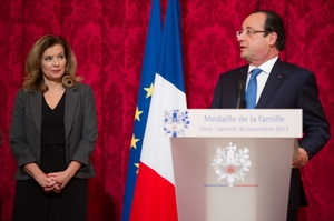 Francouzský prezident a jeho předchozí partnerka Valérie Trierweilerová.