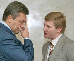 Prezident Janukovyč a oligarcha Achmetov.
