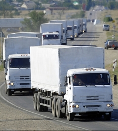 Ruský humanitární konvoj pro Ukrajinu.