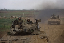 Izraelská armáda v Pásmu Gazy.