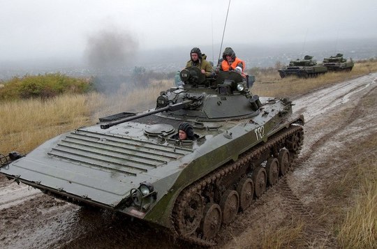 Ukrajinská bojová vozidla pěchoty.