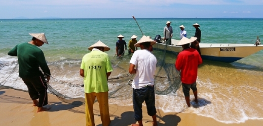 Malajsijští rybáři v Trengganu.