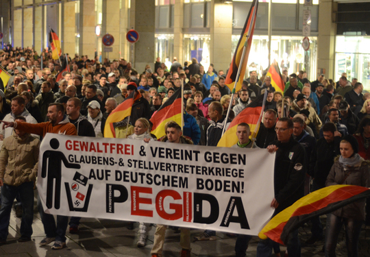 Části německých politiků nejde pod nos sílící hnutí Pegida, která se každé pondělí schází v Drážďanech.