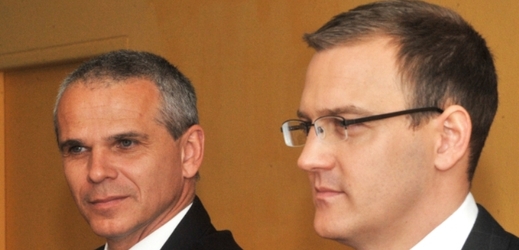 Majitel klubu Daniel Křetínský (vpravo) a trenér Vítězslav Lavička.