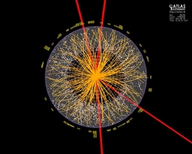 Srážka v urychlovači LHC.