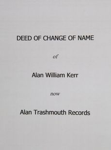 Listina, podle které nyní Alan nese jméno po londýnském nahrávacím studiu.