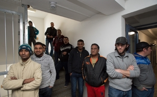 Uprchlíci v německém Schneebergu. Německo je jedním z vysněných míst ilegálů.