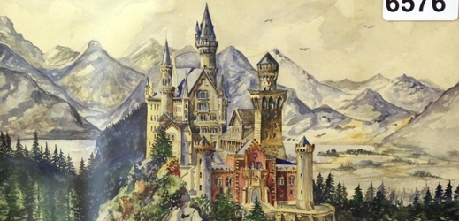 Za Hitlerův akvarel německého zámku Neuschwanstein, který se prodal v loňském roce, dal nový majitel z Číny sto tisíc eur.