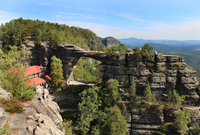 Pohled na Pravčickou bránu v Národním parku České Švýcarsko (ilustrační foto).